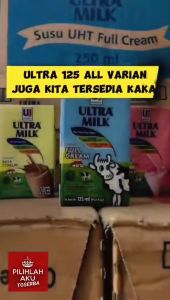 Susu Ultra Stroberi (Strawberry) - 125 ml - ( HARGA 12 PCS )