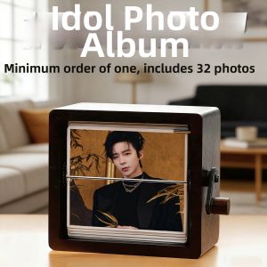 Hand-cranked Animation Wooden Photo Album