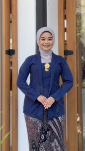 EL Lucky - Kebaya Kutubaru Atasan Polos Lengan Panjang Fit to S - XXXL Jumbo / Atasan / Kebaya Kutubaru