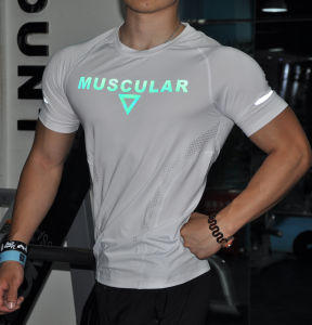 Áo Thun Nam Khô Nhanh Ôm Vừa Vặn Thoáng Khí Chạy Bộ Thấm Mồ Hôi Thể Dục Mặc Tay Ngắn Co Giãn Áo Sơ Mi Cơ Thể Nén