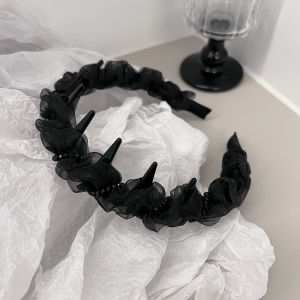 Parisian Queen Style Hairband Womens High Hairline External Wearable Toothed Hair Clip Fashionable Hair Accessories