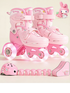 Mesuca | Beginner Safe Double Row Skates for Girls