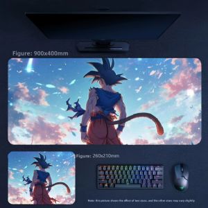 Bandai | High-quality Animation Dragon Ball Goku Series Non-slip and Dirt-resistant Leather Mouse Pad Office Small Size 21x26cm Mouse Pad