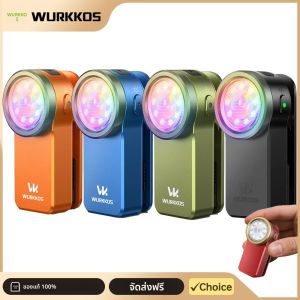 ไฟฉาย Wurkkos HD03 680LM แบบหนีบขนาดเล็ก ชาร์จผ่าน USB-C ไฟฉายพกพาแบบสปอตไลท์/ฟลัดไลท์ ไฟฉายพกพา EDC RGB พร้อมแม่เหล็ก