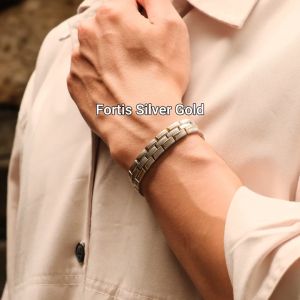 Gelang Kesehatan Magnetik Asli Racabel Fortis Silver Emas Untuk Pria dan Wanita