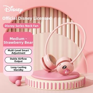 Disney | Neck Hanging Fan with Long Battery Life Silent Foldable Portable