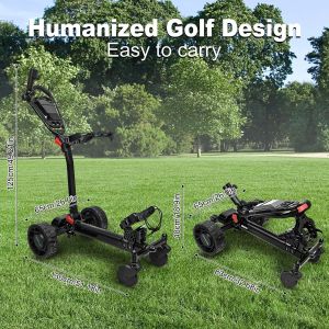 Remote Controlled Golf Cart Hand Push Bag Car Lightweight Aluminum Alloy Frame 150kg Load Capacity 12km/h Top Speed RETUOL T3