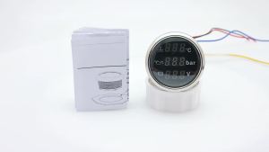 Bộ Đồng Hồ Đo Kỹ Thuật Số 3 Trong 1 52mm Có Báo Động - Combo Nhiệt Độ Nước Áp Suất Dầu Đồng Hồ Đo Điện Áp 0-120 ℃ Cảm Biến Áp Suất 0-10 Bar Cho Ô Tô Thuyền