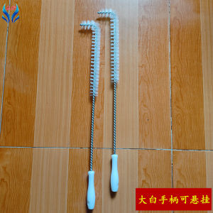 New High-Temperature Resistant L-Shaped Nylon Cleaning Brush for Burger Restaurants Fryer Oil Filter Tube Cleaner McDonalds KFC
