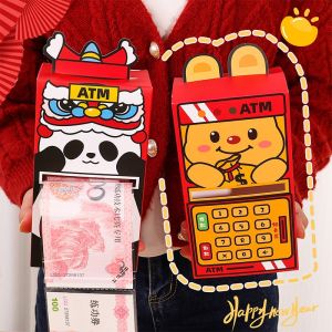 10 cái/bộ 2025 rắn năm phim hoạt hình may mắn phước lành hongbao Trung Quốc năm mới Phong Bì Màu Đỏ Lễ Hội Mùa Xuân Túi tiền lẻ Đỏ truyền thống