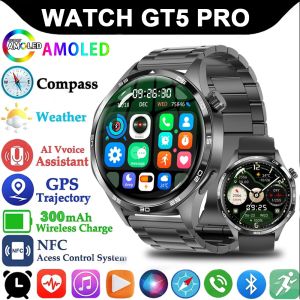 Smart Watch 5 Pro GPS NFC Smartwatch Men 360*360 AMOLED Screen Heart Rate Monitor Bluetooth Call IP67 Waterproof Men Smartwatch