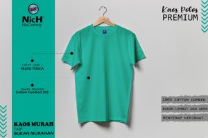 kaos polos hijau tosca combad 30s 100% full cotton