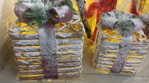 Pajangan Natal Kado Lampu isi 3 Ukuran S M L Dekorasi Aksesoris Hiasan Pohon