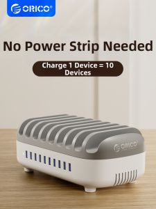 ORICO | Multi-Port Fast Charging USB Charger 10 Ports