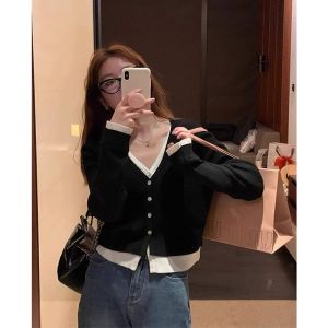 HUOLISI | Faux Layer Design Sense Knitted Cardigan