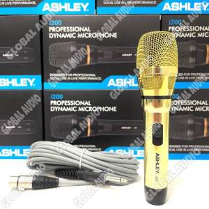 Microphone Kabel Ashley I200 Gold Seriaes Original Mic Cabel Emas i200 i 200 Bagus Murah ( Bisa COD )