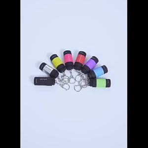 USB Charge LED Flashlight Multifunctional Strong Light Pocket Keychain Flashlight Waterproof Outdoor Hiking Camping Flashlight