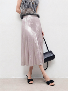 Basic House | Summer Loose Pleated Skirt