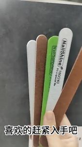 Professional Double Sided Nail Filing Tools / Nail Files / Nail Art File/Manicure (100/240 Grit) 美甲打磨条修型指甲双面木片搓条薄款
