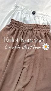 Celana Kulot Kancing Cringkle Airflow Highwaist Jumbo BB 40-85kg