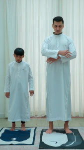 Makhtab | Jubah Pria Dewasa Gamis Lengan Panjang Hitam | Layth White & Black