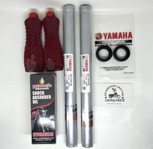 Paket As Shock Depan Yamaha Mio J Mio M3 Mio New Mio Sporty Mio Soul GT Mio Smile Fino Fi Fino 125 Xeon Kode Part 28D/54P As Shock 1Pasang + Oli + Seal Shock 2Pcs + Seal Abu 2Pcs ( Real Pict )