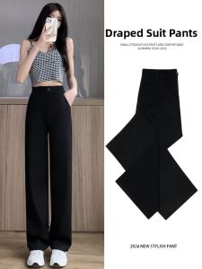 YAYANGREN | Black Loose-Fitting Trousers for Petite