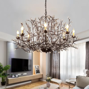 Đèn Chùm Cành Cây Pha Lê Nghệ Thuật Sang Trọng