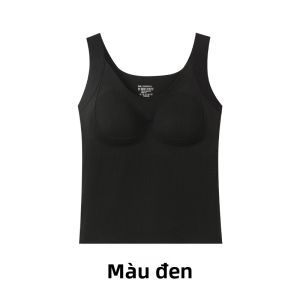 MiiOW | Áo vest nữ MiiOW ấm áp mùa thu đông không đường may bên trong màu đỏ quần lót ngực chất liệu polyester pha trộn