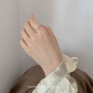 Nhẫn Ngọc Trai Titan Thời Trang Không Phai Màu Nhẫn Ngón Trỏ Cho Nữ Nhẫn Ngọc Trai Trắng Nhẫn Thời Trang Hợp Kim Nhôm