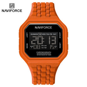 NAVIFORCE New Retro Man Electronic Watches Luminous Display Screen Timed Watch Simple Waterproof Clock Sports Boy Wristwatch