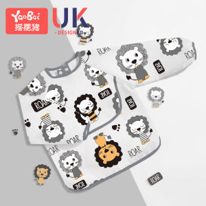 Baby Eating Bib Overclothes Child Baby Waterproof Complementary Food Pinny Saliva Bib Children Feed Pinny Pockets Anti-Dirty