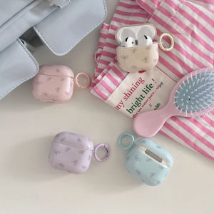 เคสป้องกันการกระแทกแบบมันเงา ลายโบว์เรียบง่าย สีอ่อน สำหรับ AirPods 1 2 3 4 Pro 2 Pro 3