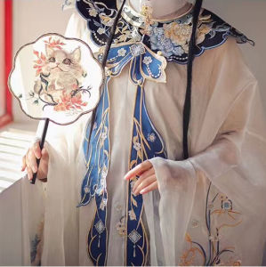New Chinese Style Embroidered Shawl Ming Dynasty Style Horse Tail Skirt Cloud Shoulder Hanfu Qipao Style Photography Graduation Gown