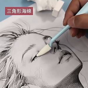 1 SET 2 PCS BLENDING BRUSH KUAS LUKIS UNTUK BLENDING FREE 20 PCS WIPER DENGAN UJUNG BERBEDA