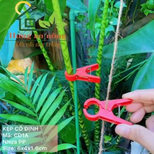 CD1A - 50 Kẹp nhựa PP cố định cành dây leo tiện dụng tiết kiệm tái sử dụng nhiều lần size 4x6x1.6cm ( xem trong mô tả )