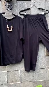 LulaSet - Setelan Rayon Polos Jumbo Baju+Celana Kulot-Oneset 2in1 Wanita Terbaru Oversize-KoreanStyle