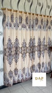 Gorden Smokering Ring 12 Motif Batik - Lebar 135 CM, Tinggi 220 CM - Pintu dan Jendela - Bayar Di Tempat