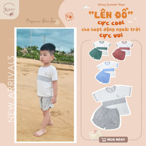 BỘ CỘC TAY CÀI VAI VẢI SỢI TRE LUXRY CHO BÉ