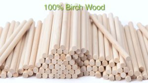 50pcs Wooden Dowels Round Wooden Sticks DIY Wooden Model Materials for DIY Wood Crafts