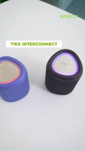 ROBOT RB120 Portable Bluetooth Speaker 5.3 TWS Interconnection RGB Light Effect IPX4 Waterproof - 12 Months Warranty