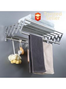  YYBAIO | Foldable Extendable Wall Mounted Clothes Drying Rack Stainless Steel