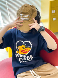 DLIDLIKIDS Summer New Loose Cotton T-Shirt Childrens Cartoon Print Short Sleeve Top for Boys And Girls Comfortable Casual Wear