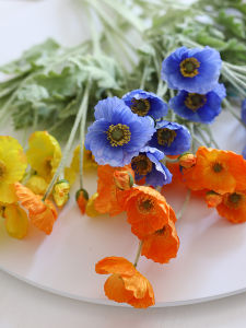 บ้านหลังเล็กประทับใจสไตล์ Pastoral ดอกไม้ผ้าไหมพวงเดี่ยวสําหรับตกแต่งห้องรับประทานอาหารที่บ้าน