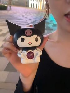 【Versi audio】Versisuara i love you Melody Cinnamoroll  Kuromi Lotso Sanrio LED Night Light kawaii Gantungan kunci Cinnamoroll  love Figure Hadiah Tali