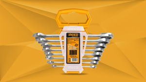 Bộ cờ lê vòng miệng tự động 8 chi tiết INGCO HKSPAR1082 size 8-19mm dụng cụ cơ khí sửa chữa ô tô xe máy nhà cửa máy móc thiết bị