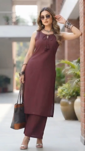 DEBAYU Nayo Solid Cotton Sleeveless Co Ord Set Size XS to XL Malaysia
