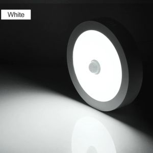 Round LED Motion Sensor Ceiling Lamp White Automatic Entry Light for Hallway Staircase Corridor Balcony Home Lighting