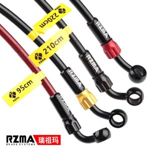 Motorcycle Brake Hose PTFE/Teflon Lined with Aluminum Alloy Swivel Banjo Fittings