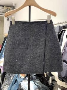 Korean High-End Sequin A-Line Mini Skirt Womens Fashion Slimming Prevent Exposure Short Skirt plus Size Trendy Commute